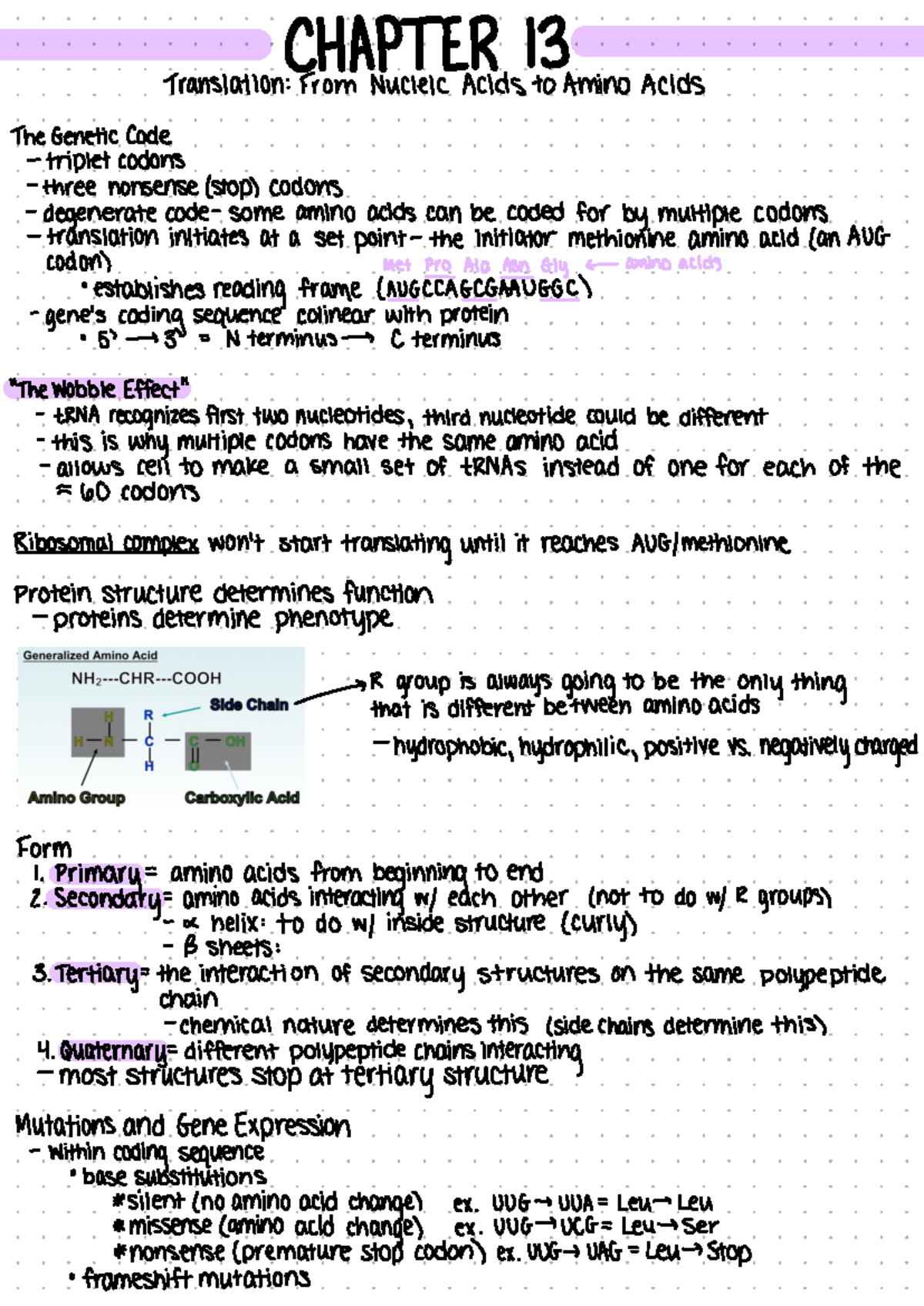 BIO 240 CHAP 13 - Dr. Bloss genetics lecture notes (chapter 13 ...