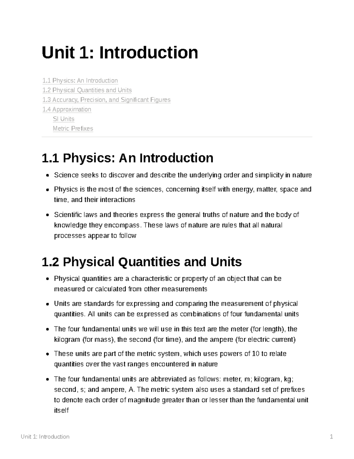 Unit 1 Introduction - Unit 1: Introduction 1 Unit 1: Introduction 1 ...