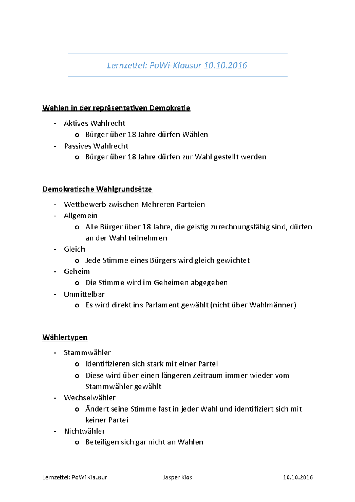 aktives und passives wahlrecht unterschied