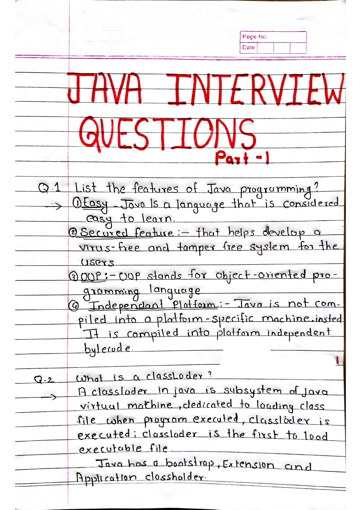 java assignment for interview