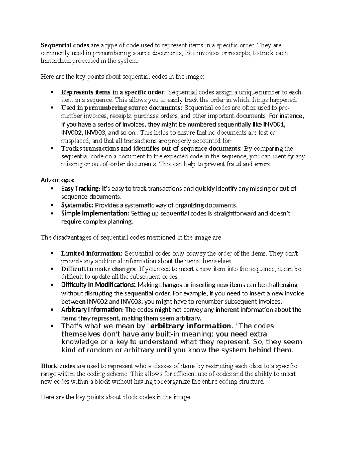 AIS Script - Sequential codes are a type of code used to represent ...