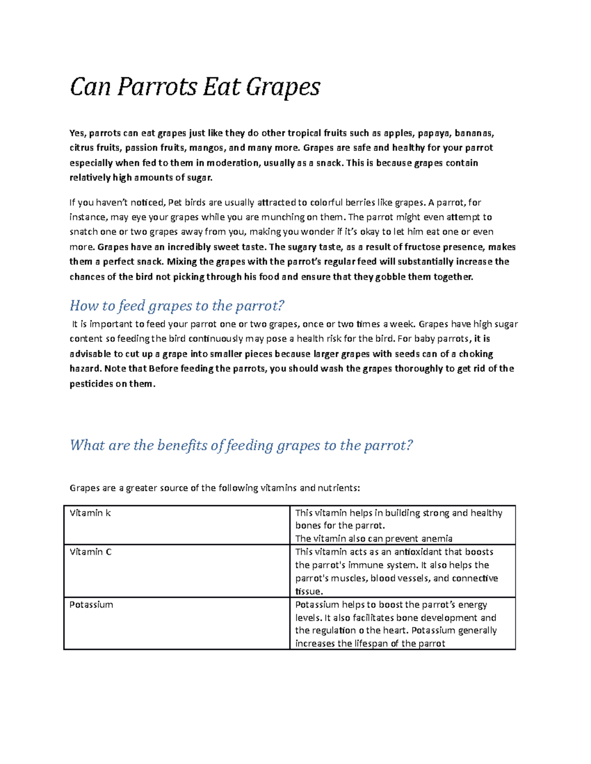 Can Parrots Eat Grapes Can Parrots Eat Grapes Yes, parrots can eat