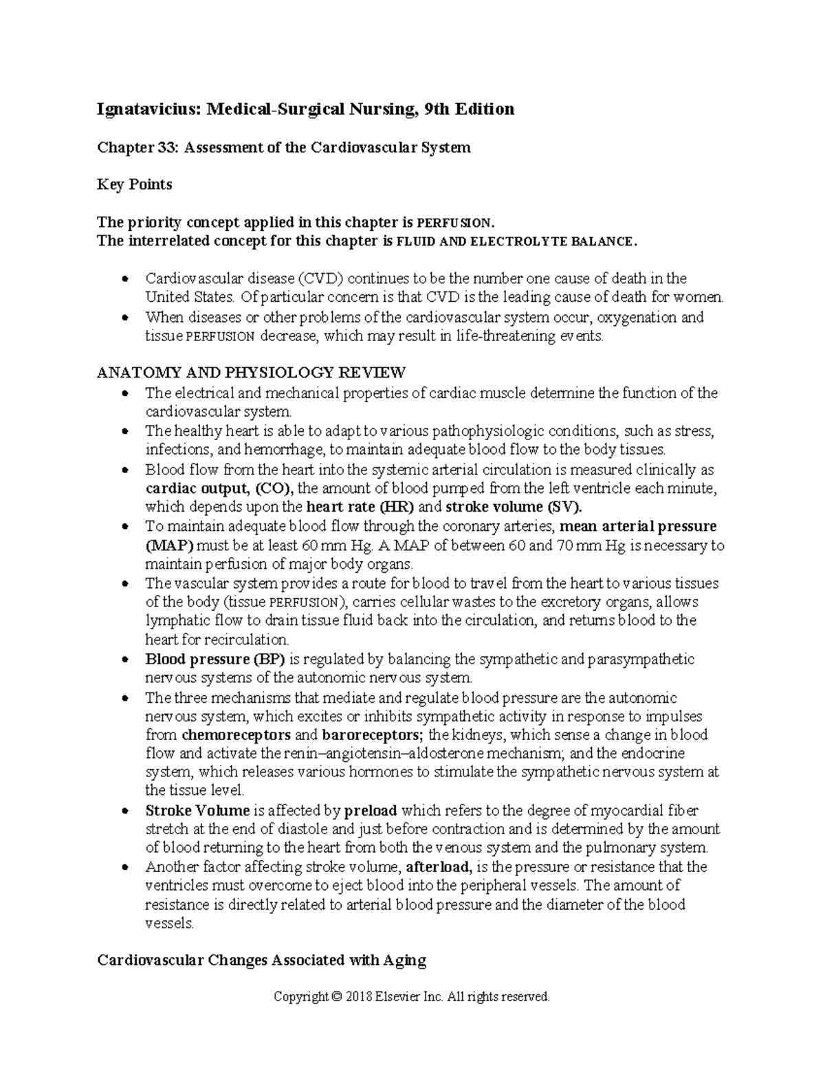 Iggy cardiovascular Ignatavicius MedicalSurgical