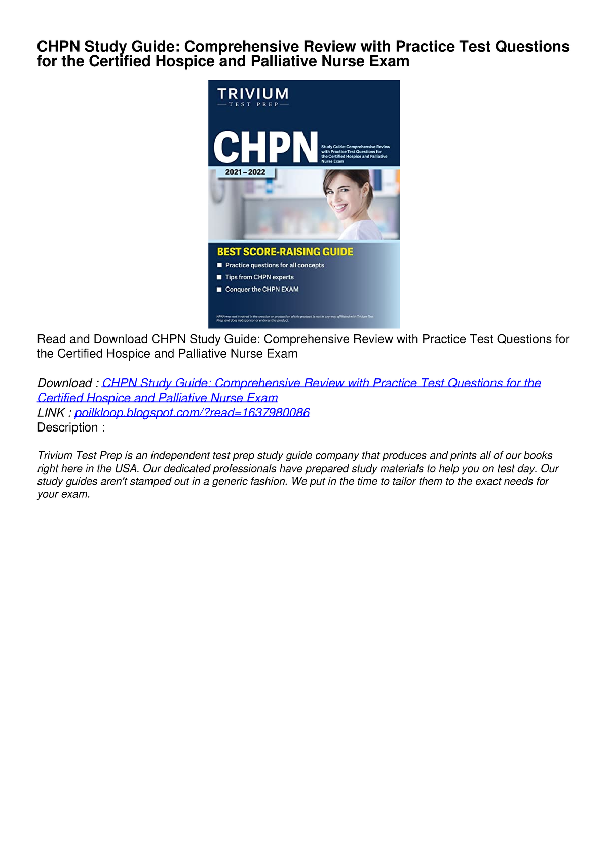 [PDF] DOWNLOAD EBOOKCHPN Study Guide Comprehensive Review with