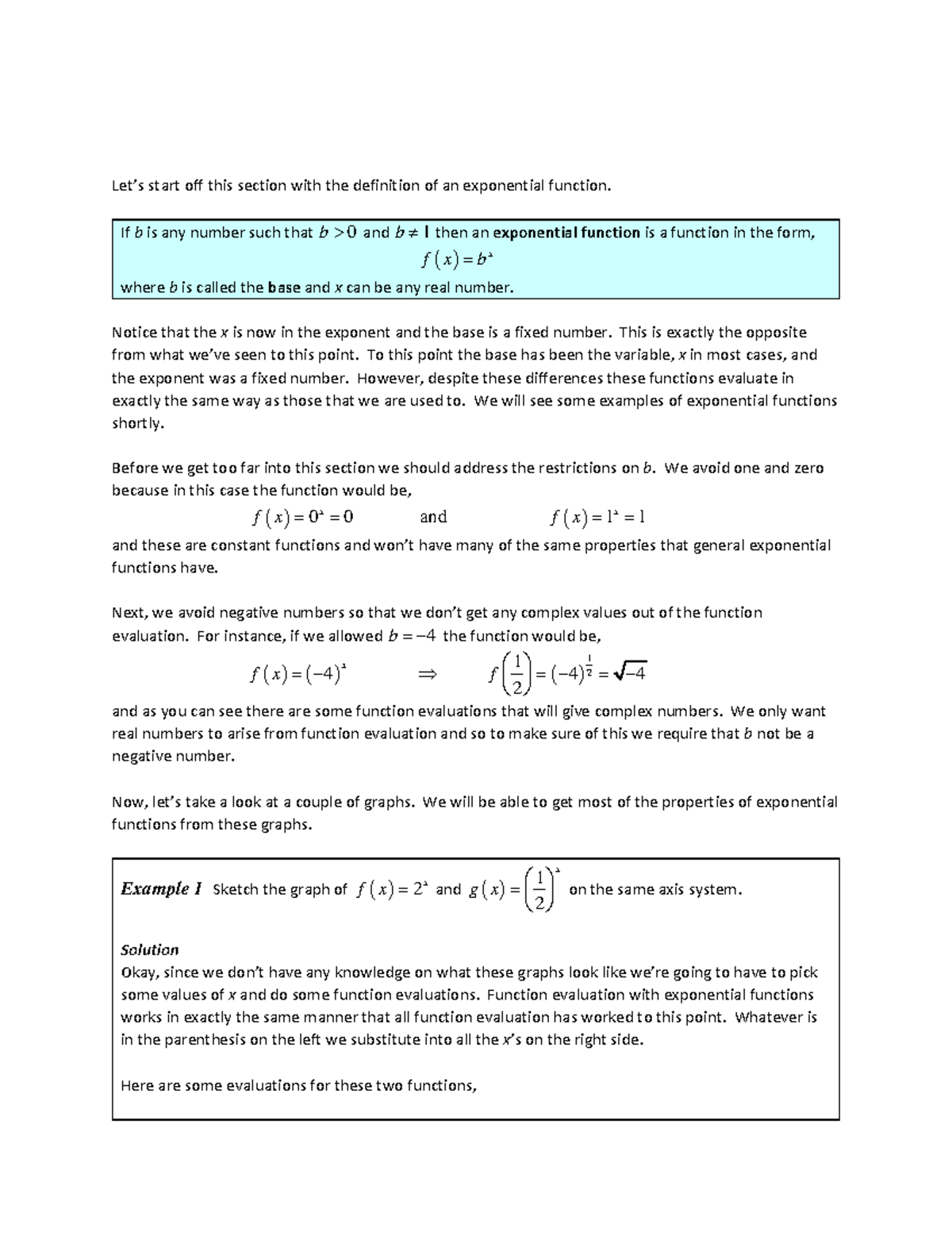Algebra Exponential Functions-1-5 - Warning: TT: undefined function: 32 ...