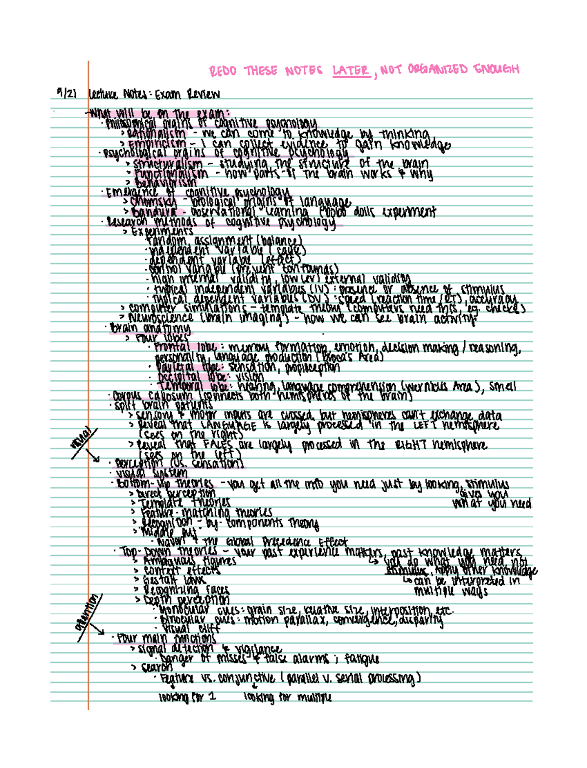 Lecture Notes- Exam Review - REDO THESE NOTES LATER NOT ORGANIZED ...