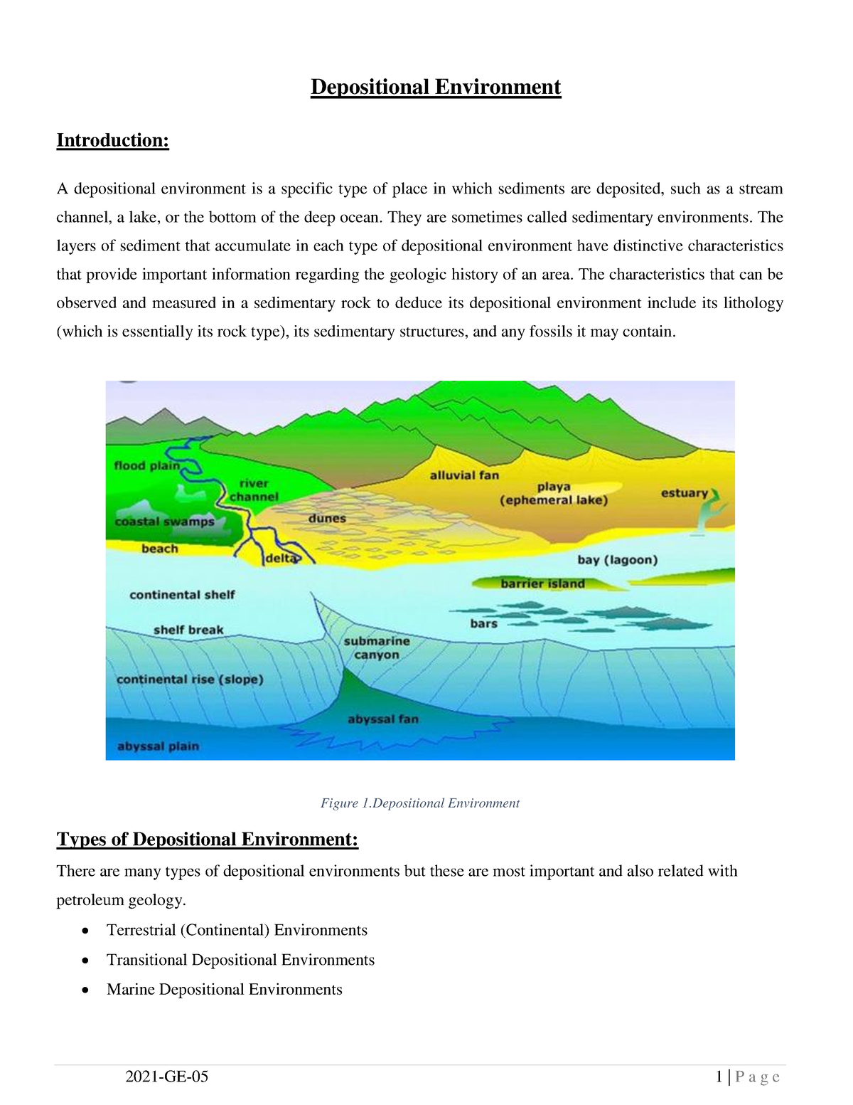 Depositional Environment They Are Sometimes Called Sedimentary