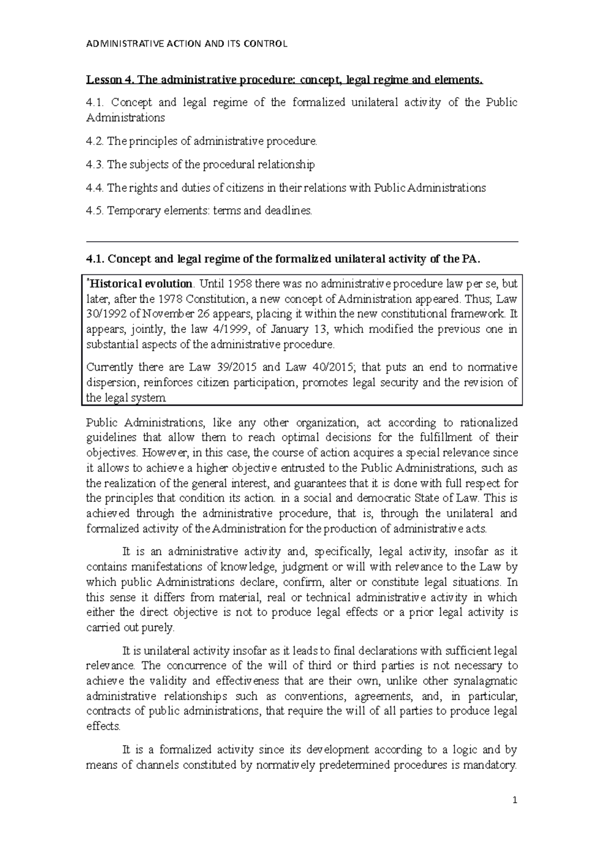 Unit 13 Human Resources Administration Lesson 4 The Administrative