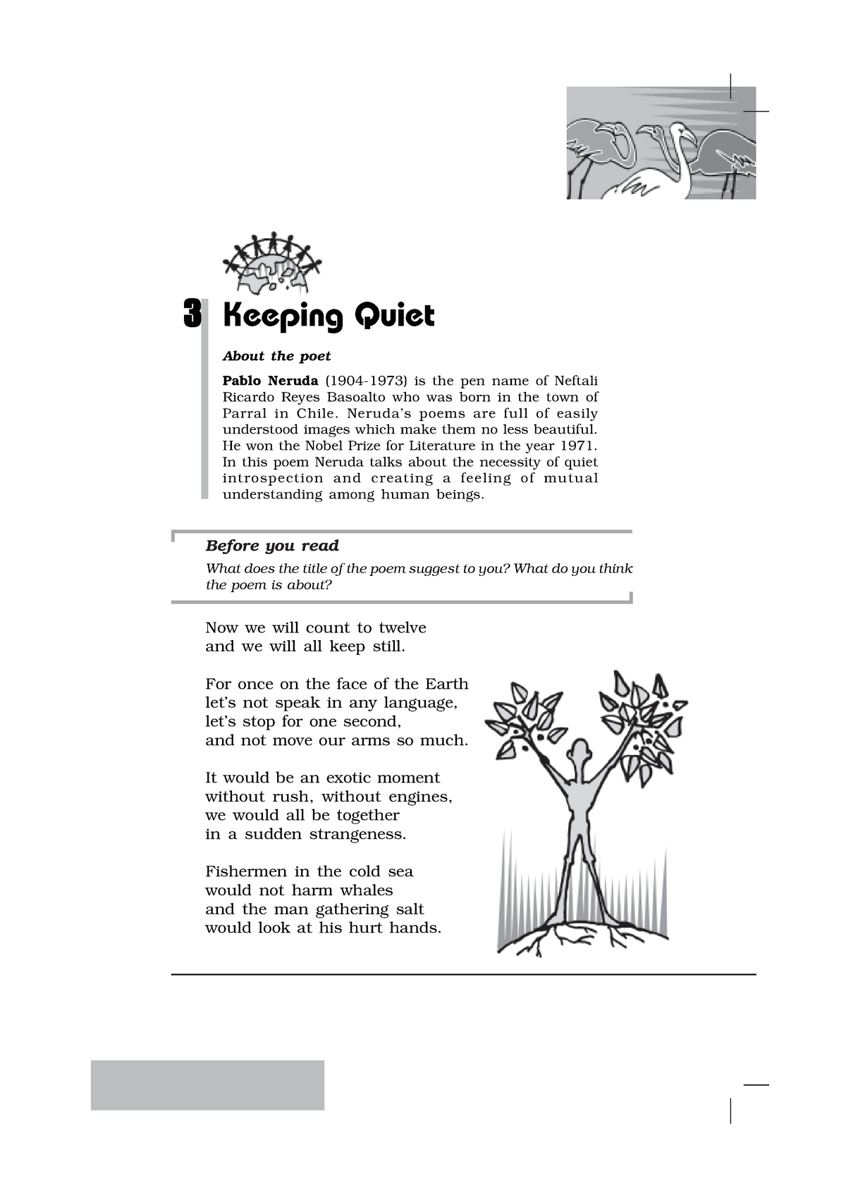 explanation of the poem keeping quiet by pablo neruda