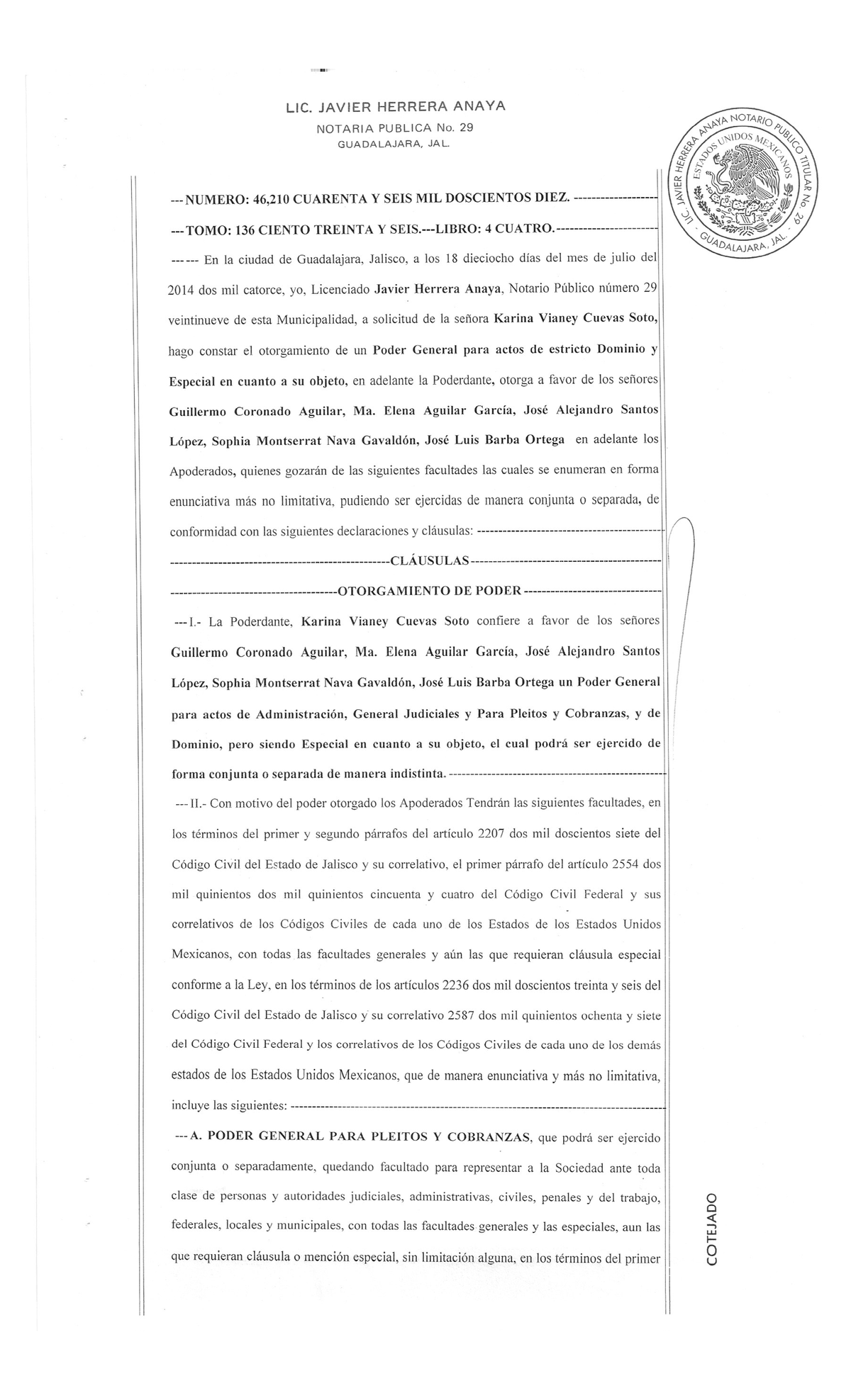 Carta poder - Derecho civil - Studocu