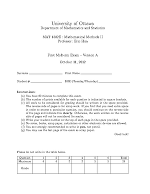 Mat1302 2018 W final solutions - University of Ottawa Department of ...