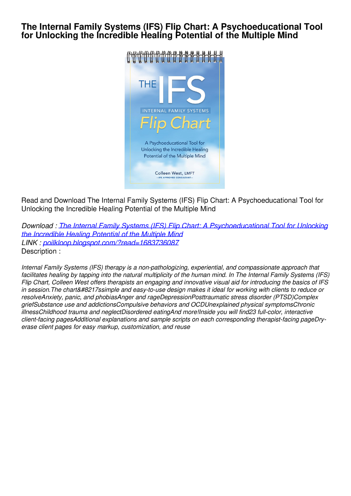 [PDF] DOWNLOAD EBOOK The Internal Family Systems (IFS) Flip Chart A