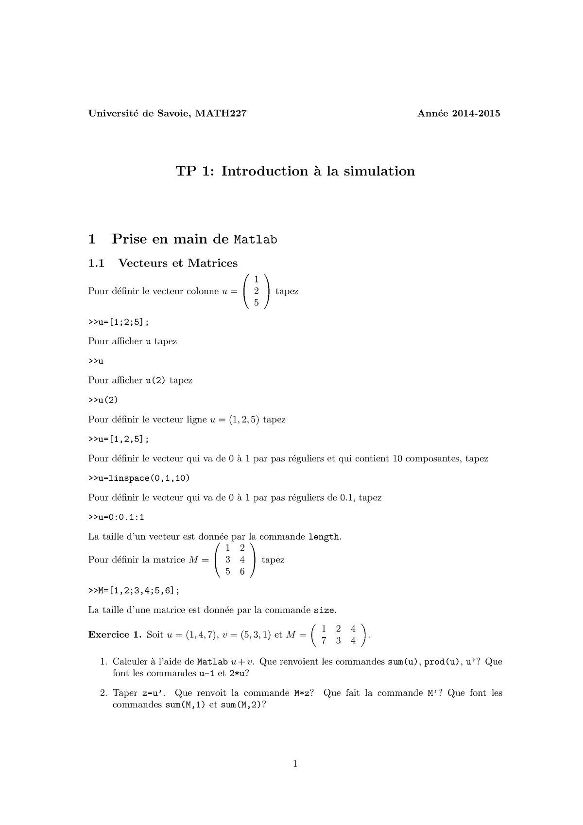 MATH227-tp1-1415 - Mathématiques Pour Les Sciences - Universit ́e De ...