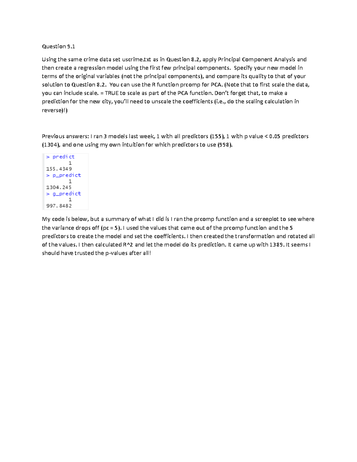 HW6 - practice materials for homework - Question 9. Using the same ...
