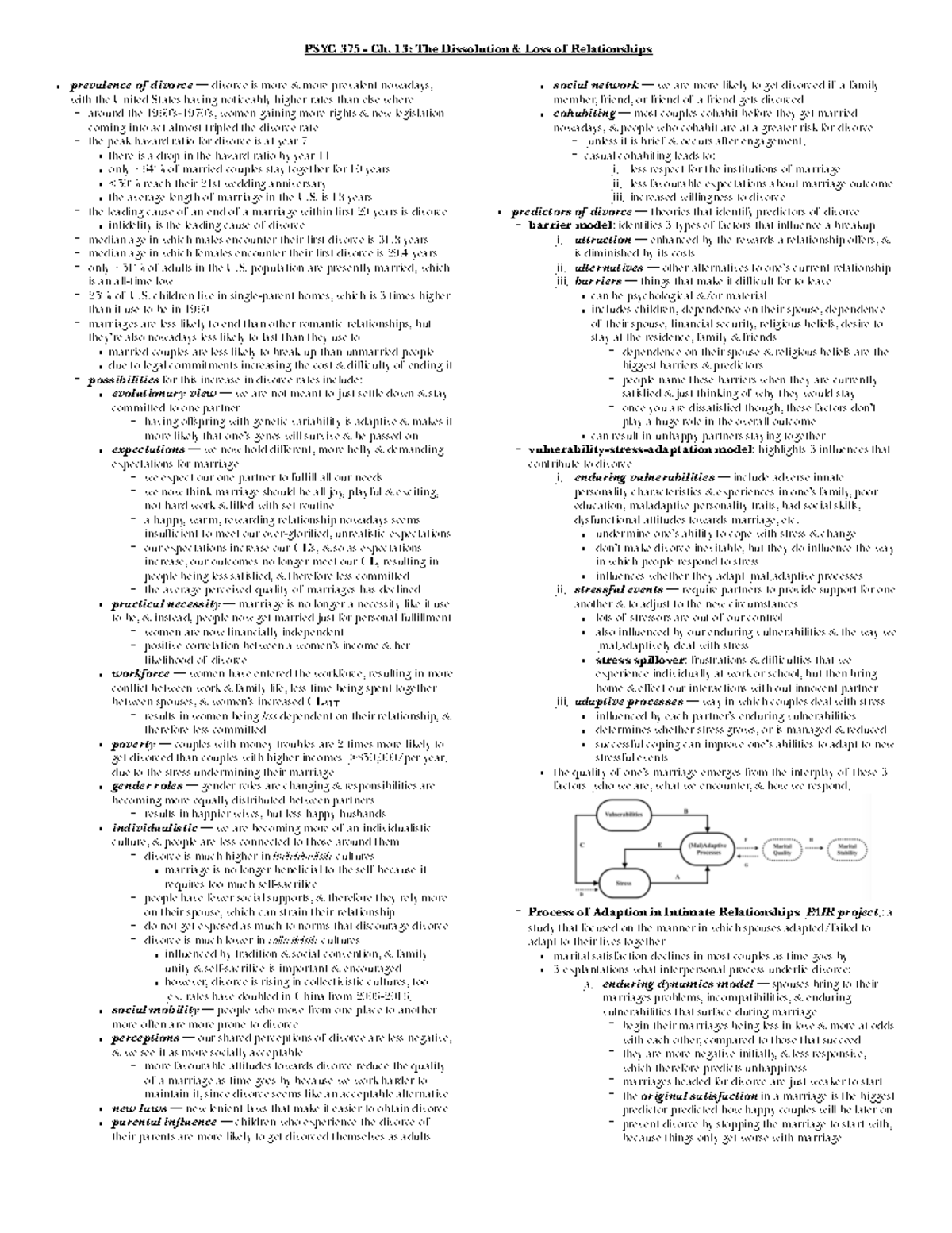 PSYC 375 Notes - Ch. 13 - Dr. Danu Stinson - PSYC 375 - Ch. 13: The ...