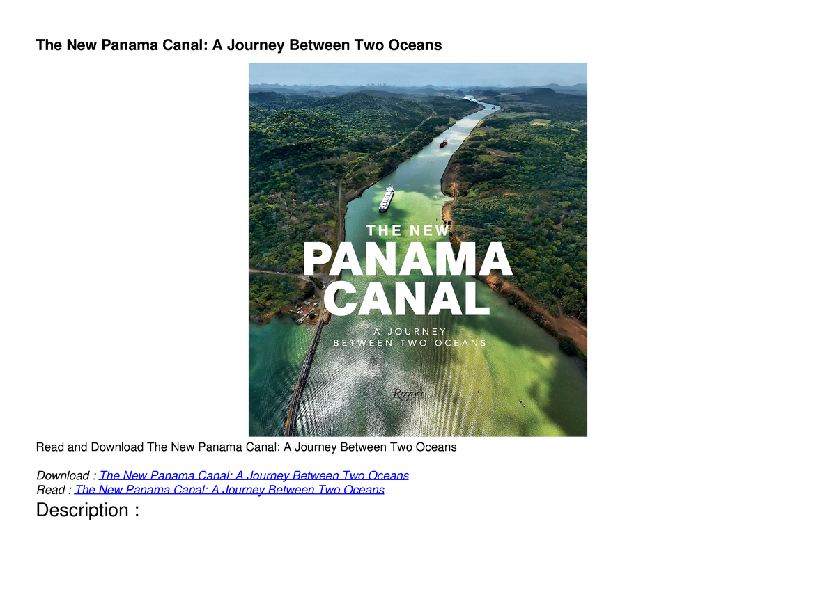 [PDF] DOWNLOAD The New Panama Canal: A Journey Between Two Oceans - The 