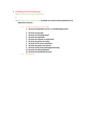 Samenvatting VBS - Verkennen Van De Basisschool HOOFDSTUK 1: HET ...