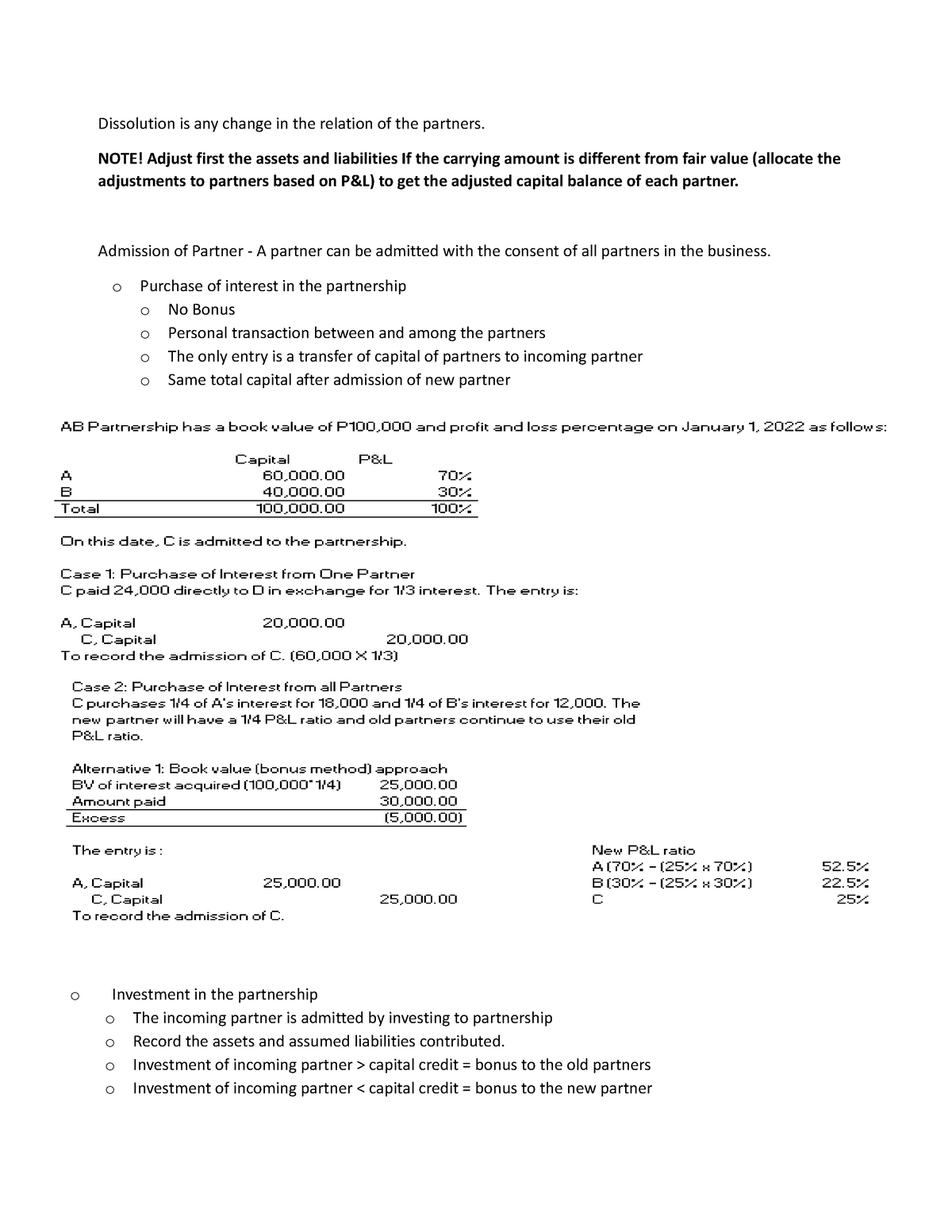 3 Partnership Dissolution - Dissolu琀椀on is any change in the rela琀椀on ...