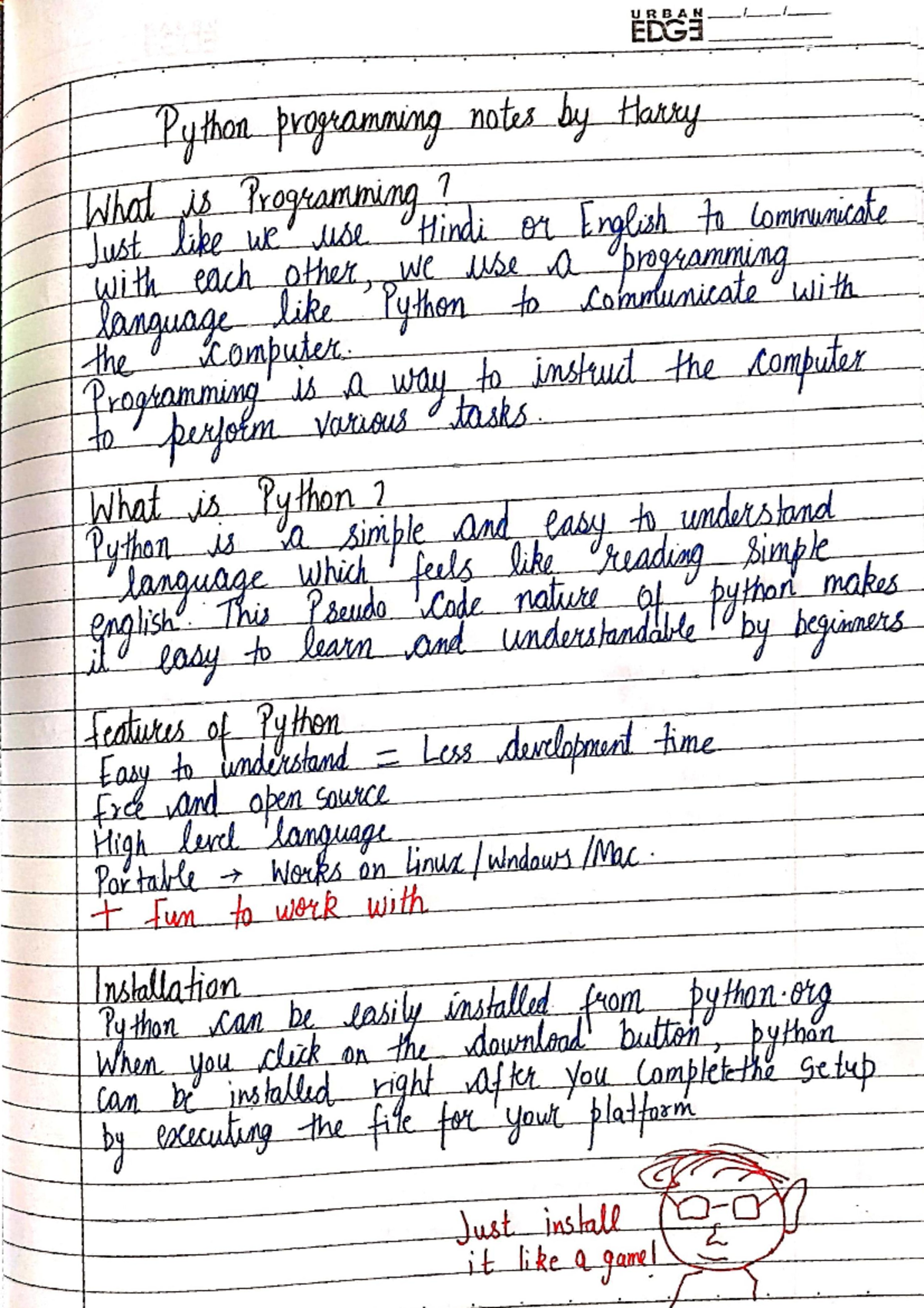 Inf1511 notes - URBAN EDG3 Python programming notes Harry What is ...
