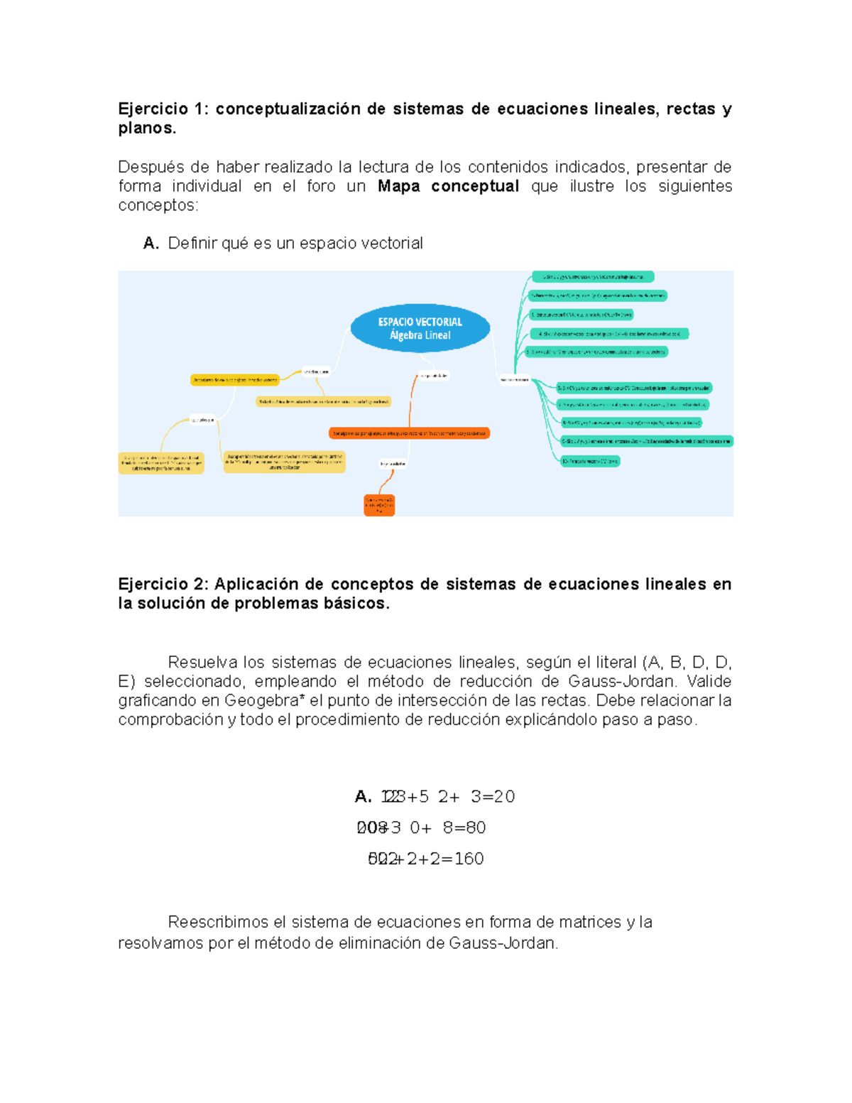 Tarea 3 Sistema De Ecuaciones Lineales Rectas Y Planos Ejercicio 1