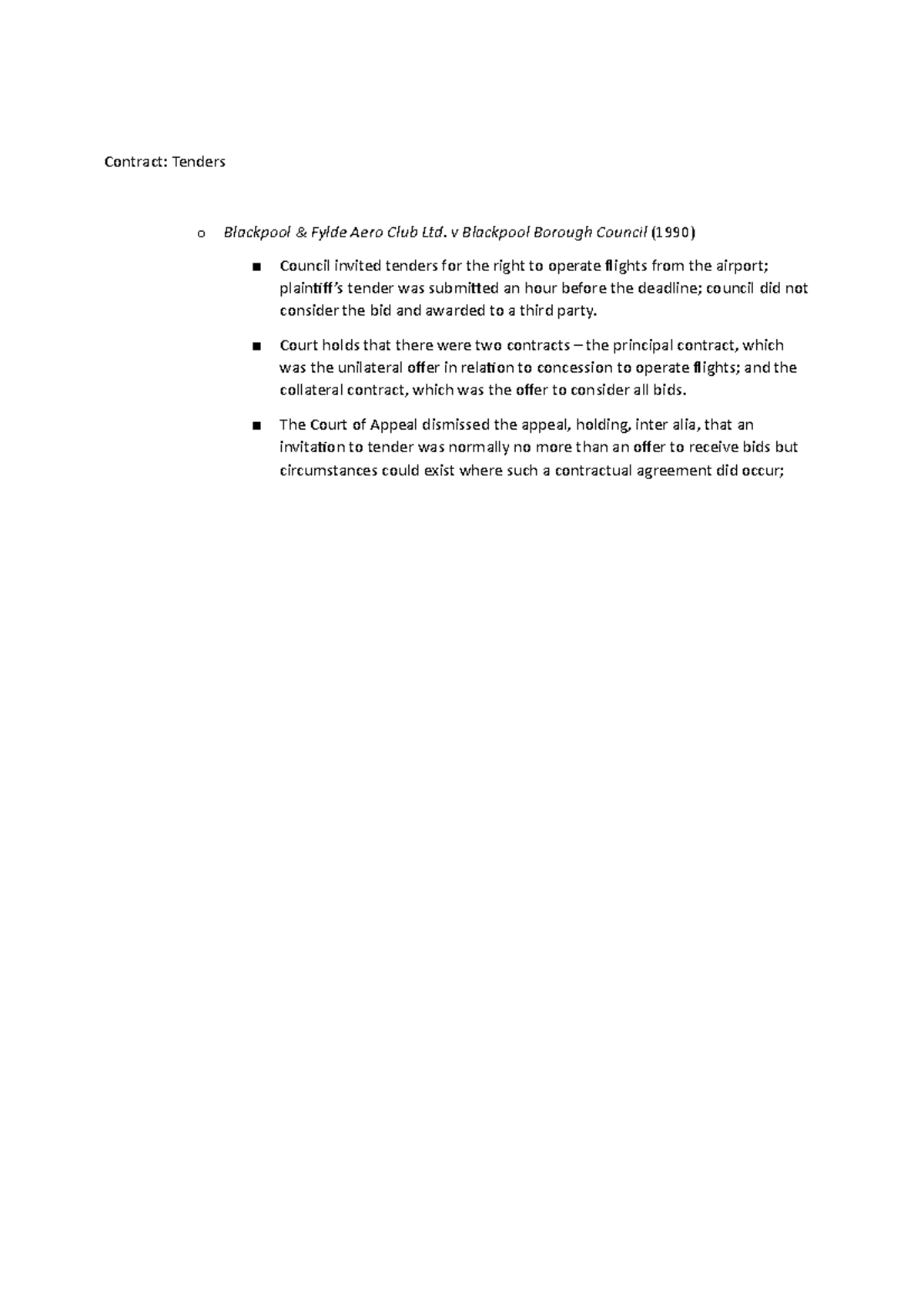 Contract 5 Studocu Not Applicable Contract Tenders O Blackpool 