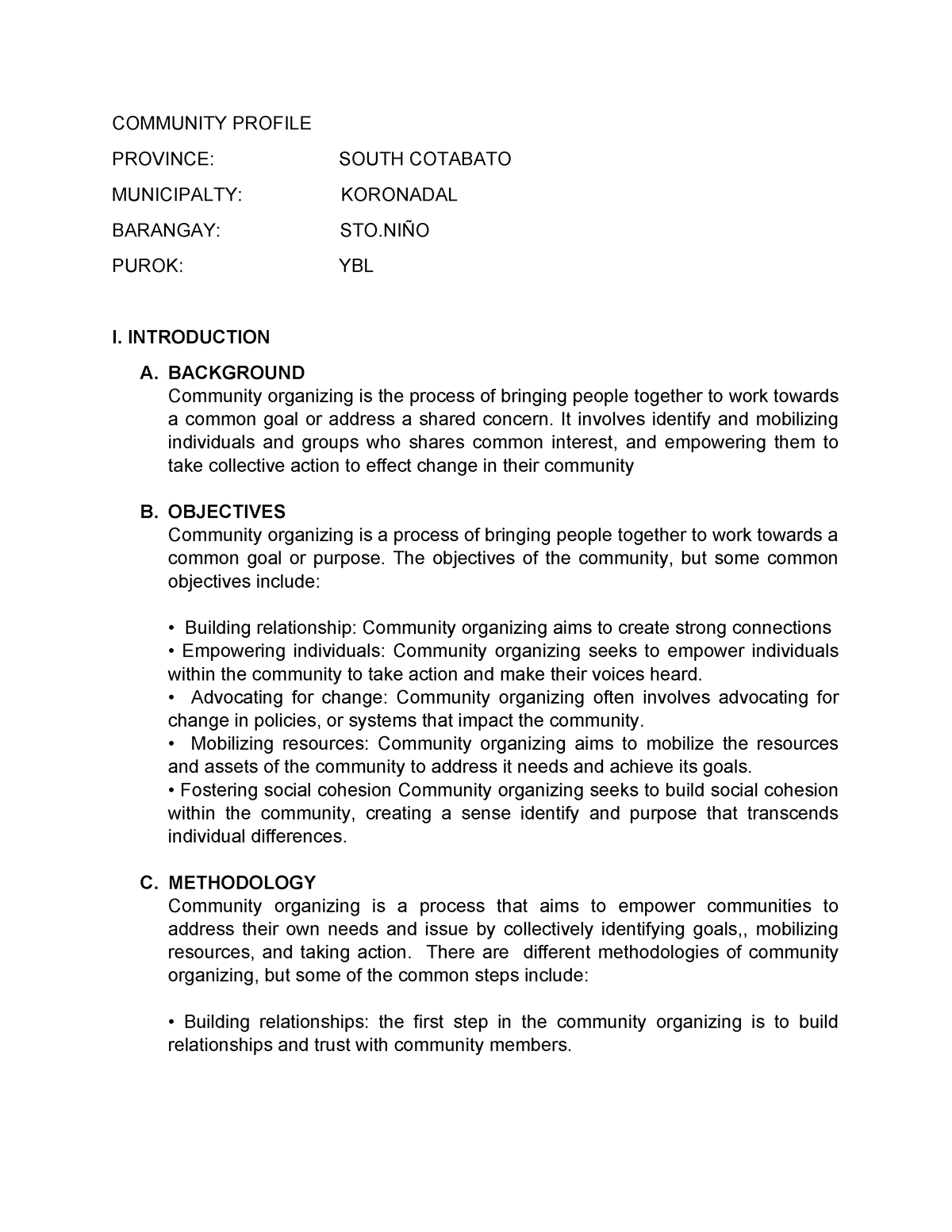 Conceptual academy - COMMUNITY PROFILE PROVINCE: SOUTH COTABATO ...