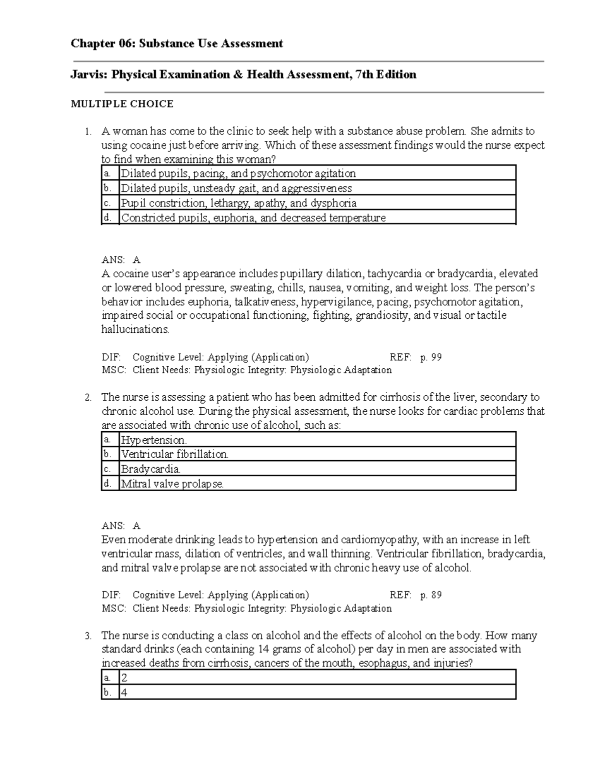 Ch 6 - Substance Use Assessment - Chapter 06: Substance Use Assessment ...