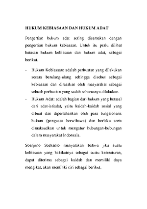 Apa Itu Hukum Kebiasaan