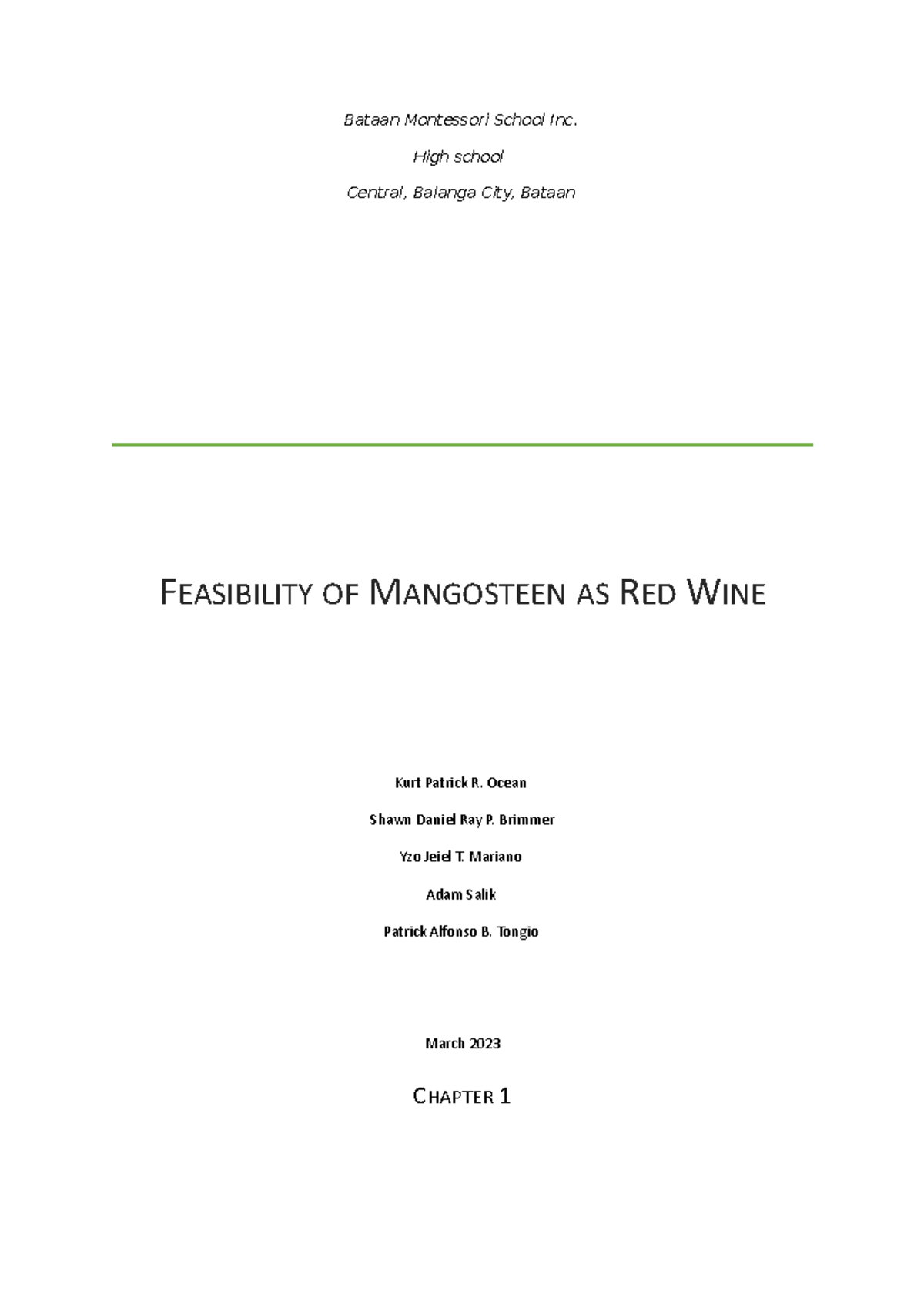 Wine chapter 1 - i want to share our research paper for other ...