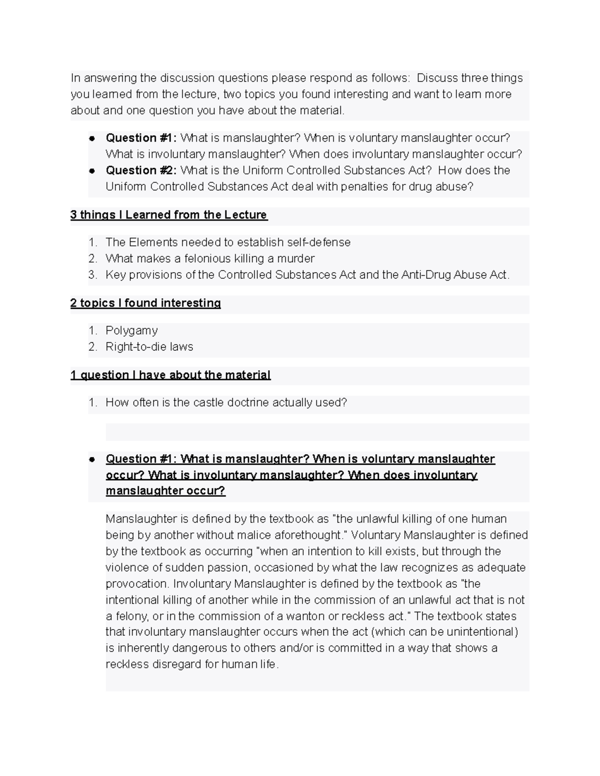Legal TERM WEEK 6 Discussion In answering the discussion questions