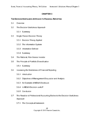 Chapter 1 Solution manual for Financial Accounting Theory - 1 CHAPTER 1 ...