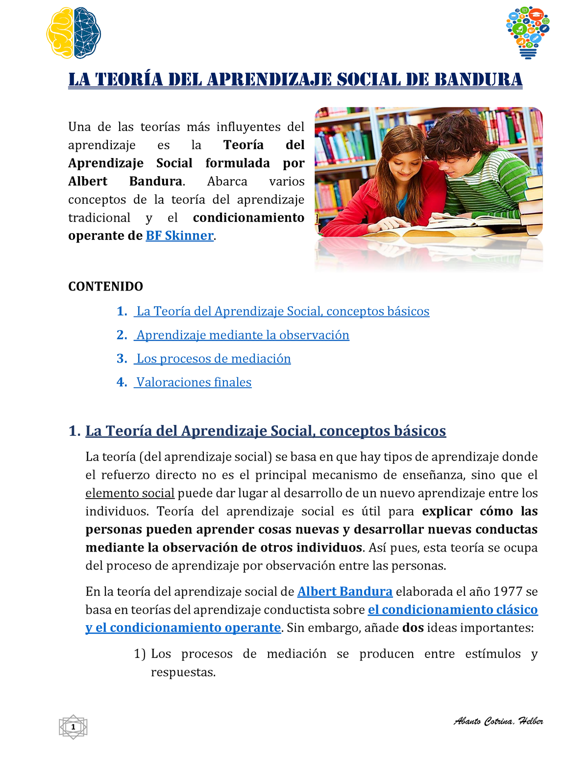 384186314 La Teoria Del Aprendizaje Social De Bandura Pdf - La TeorÌa ...