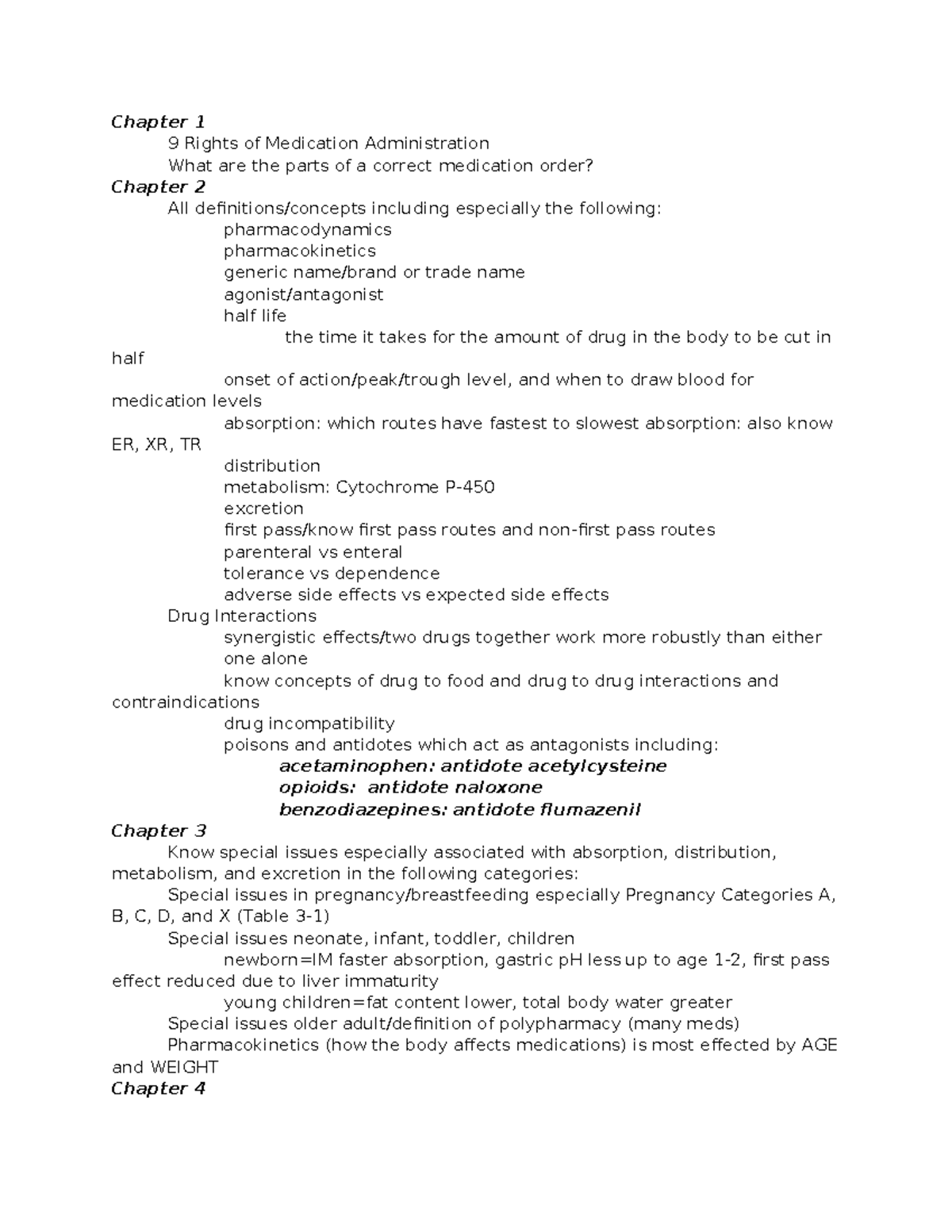 RN+Week+1+Concept+Review - Chapter 1 9 Rights of Medication ...