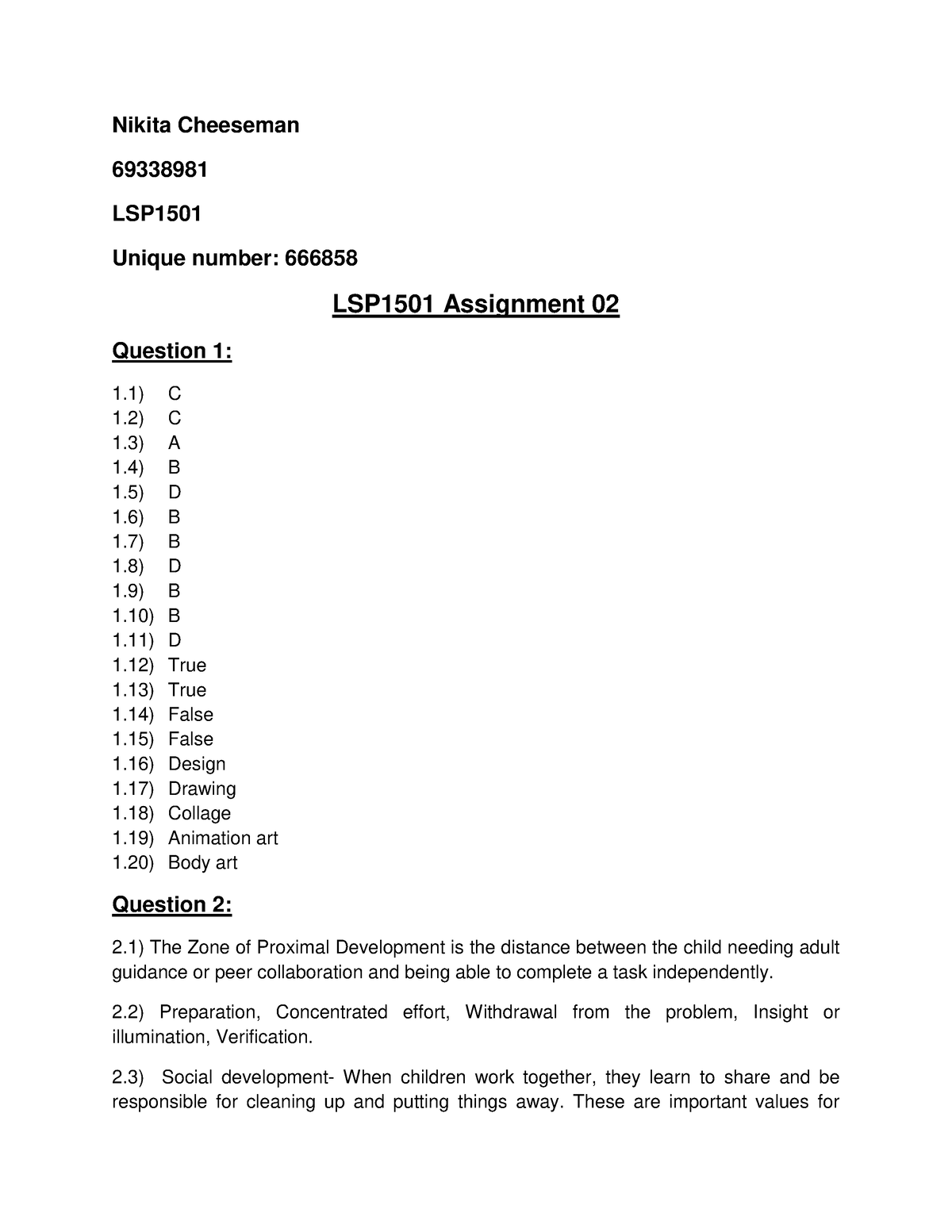 lsp1501 assignment 9