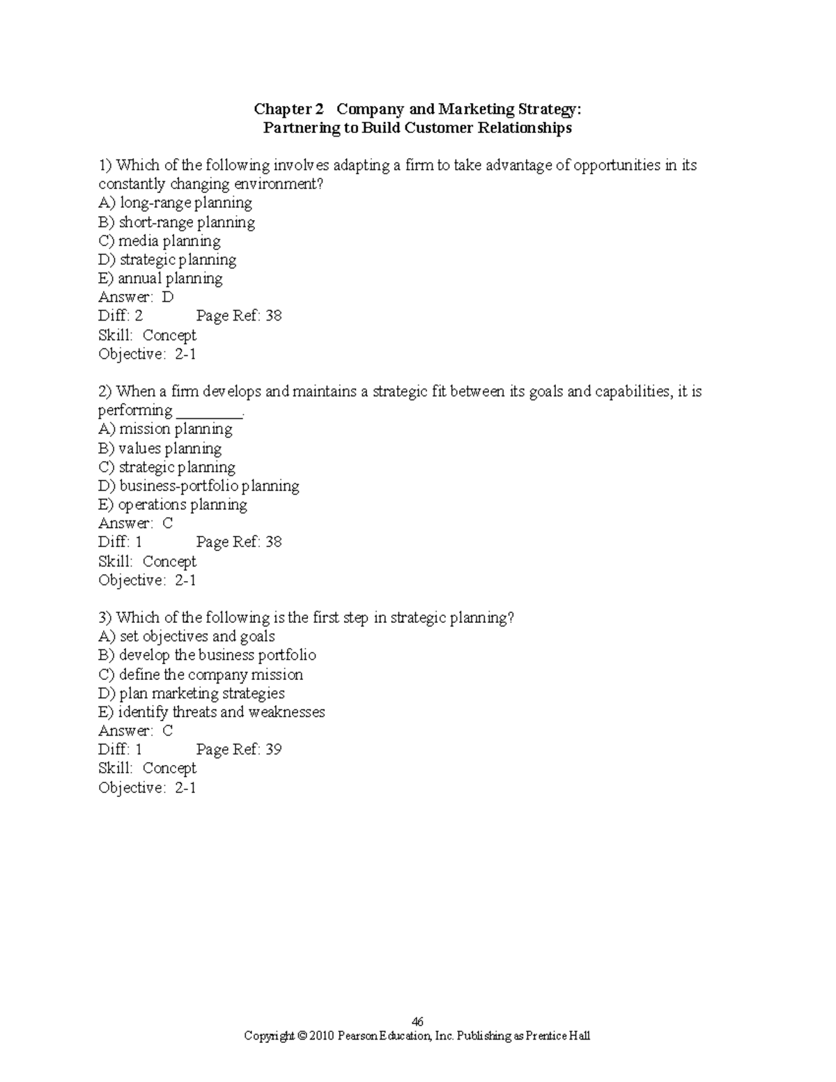 Chapter 2 - TBS - Chapter 2 Company and Marketing Strategy: Partnering ...