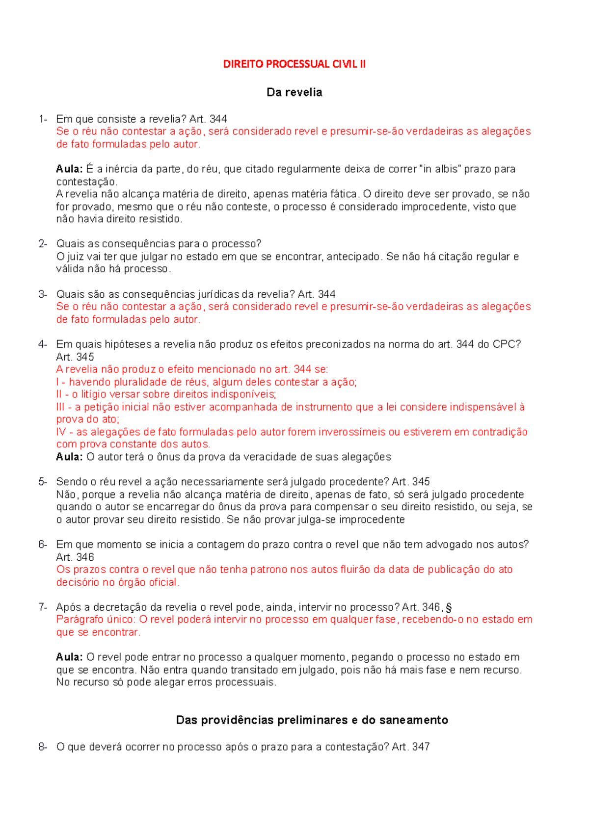 O Que é Revelia no Processo Civil? Direito Processual Civil (Arts