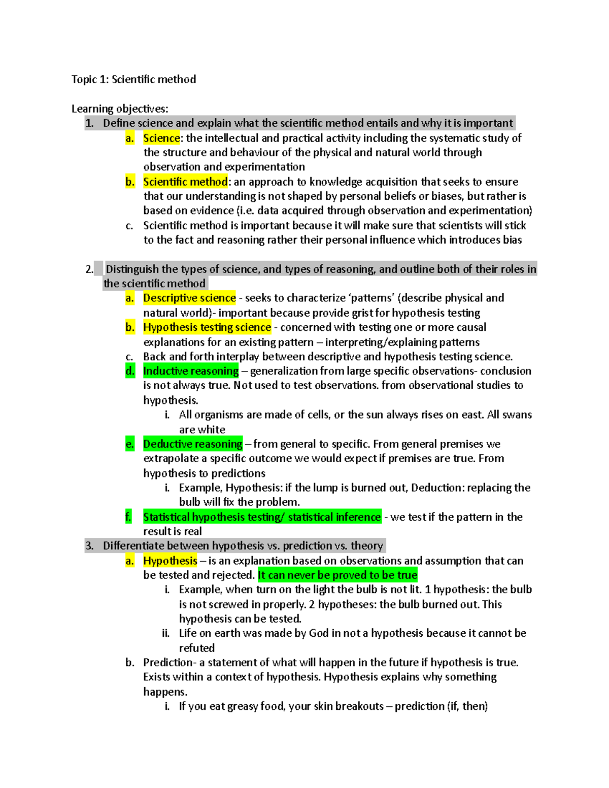 Scientific Method and Types of Science - Studocu