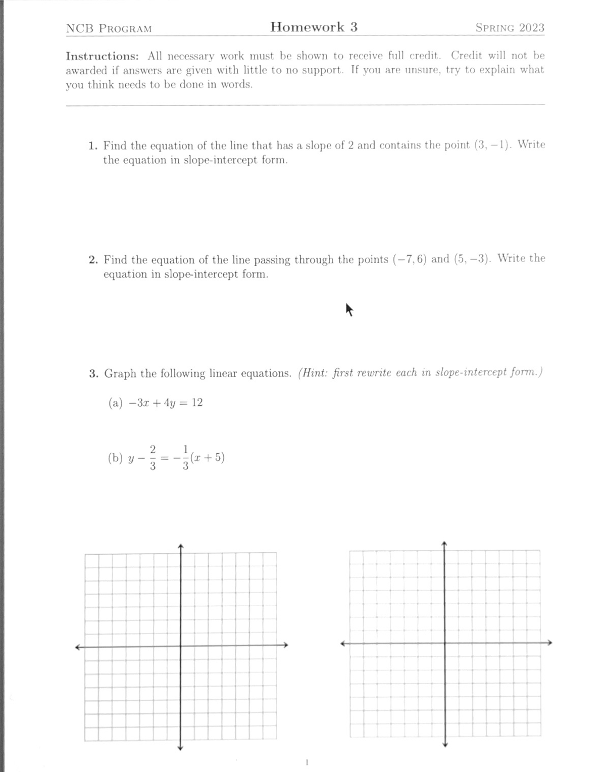 unit 2 homework 3 writing linear equations answer key