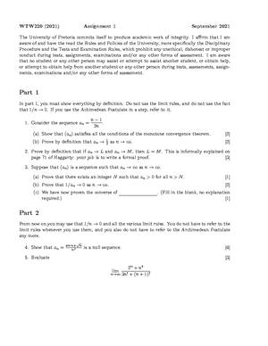 Binomial 1 - WTW 220 - Studocu