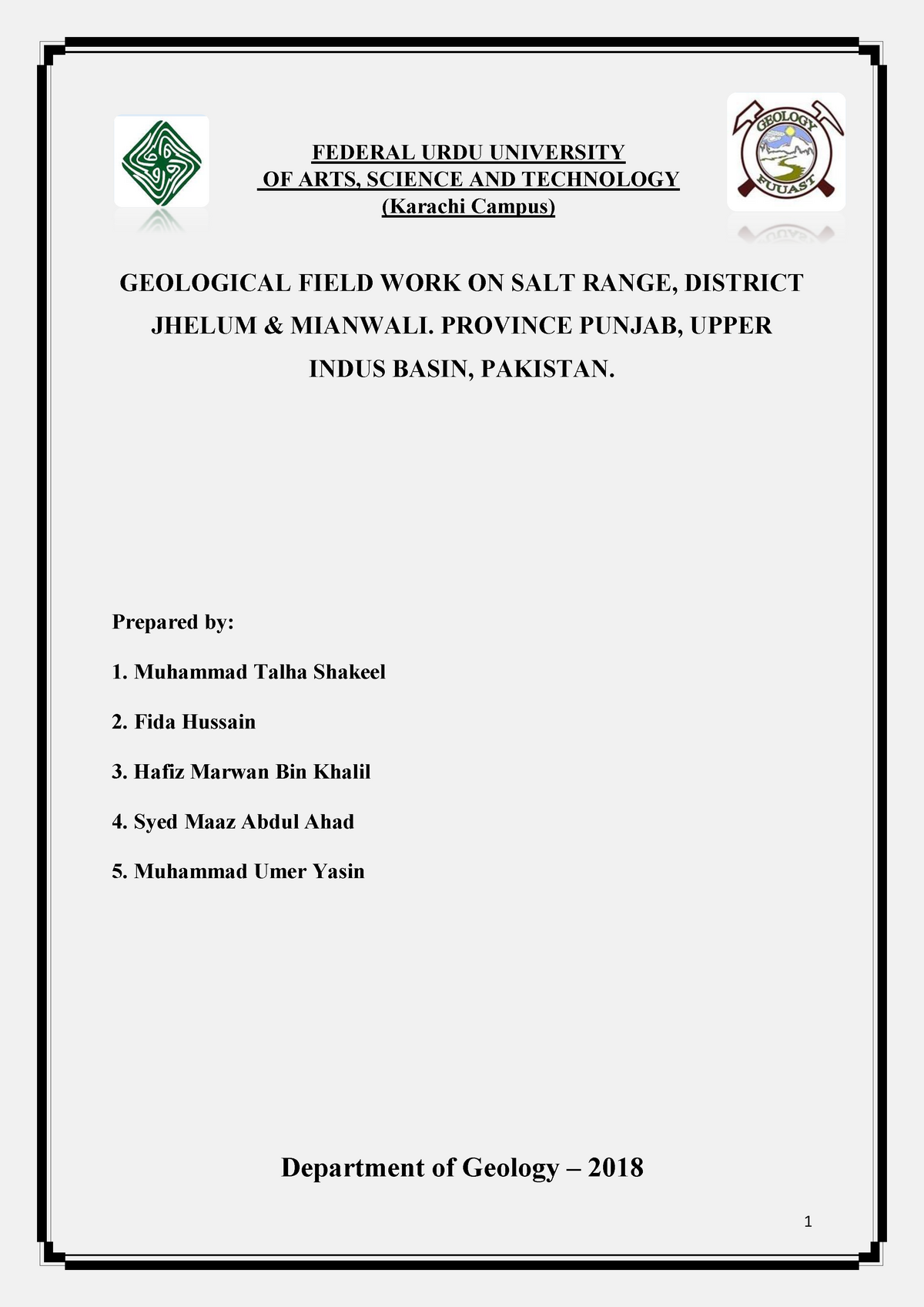 geological-field-report-federal-urdu-university-of-arts-science-and