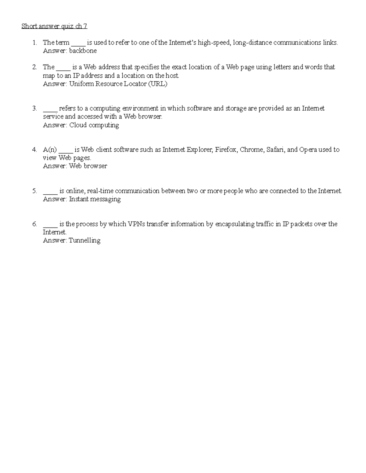 assignment chapter 7 fill in the blank quiz