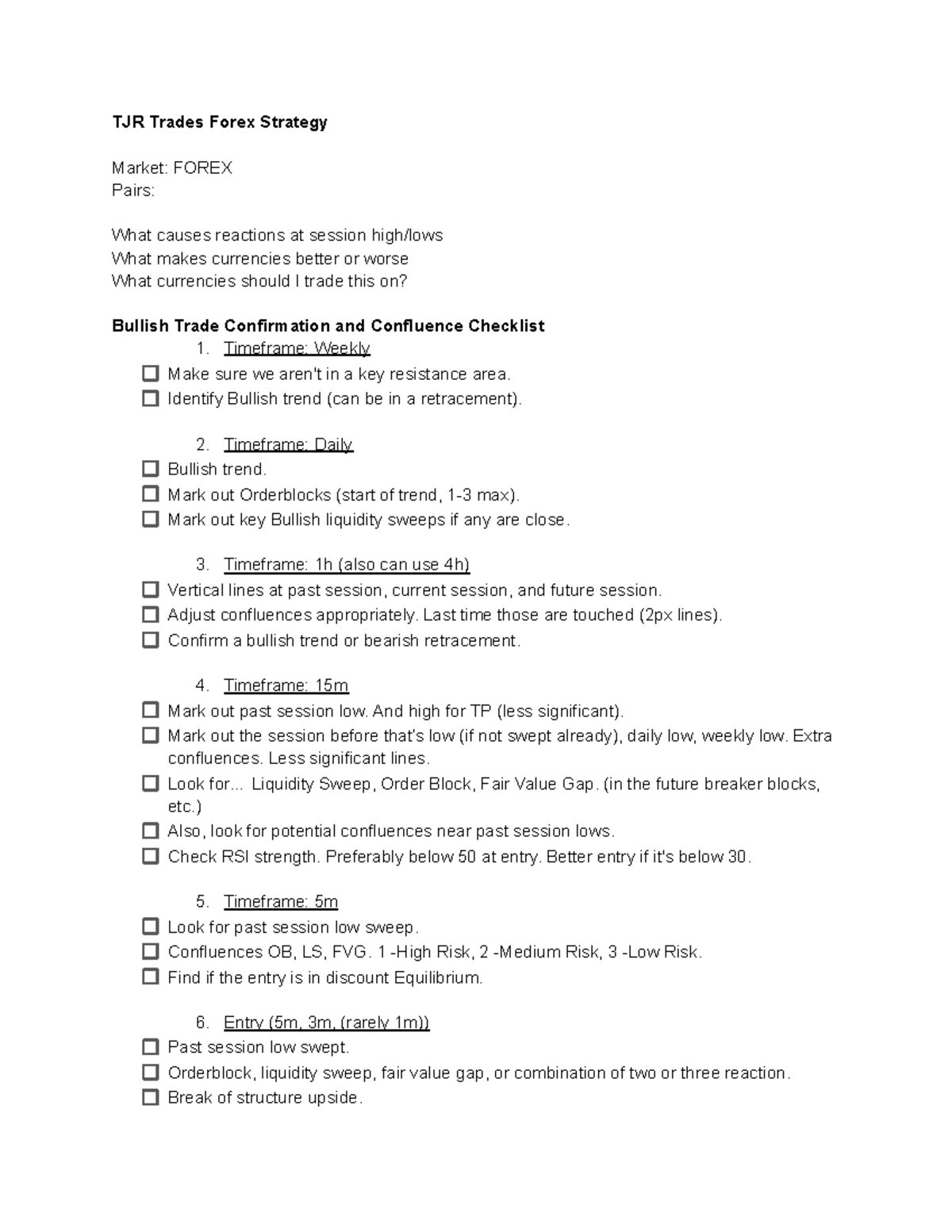 TJR Trades FOREX Strategy Layout and Execution - TJR Trades Forex ...