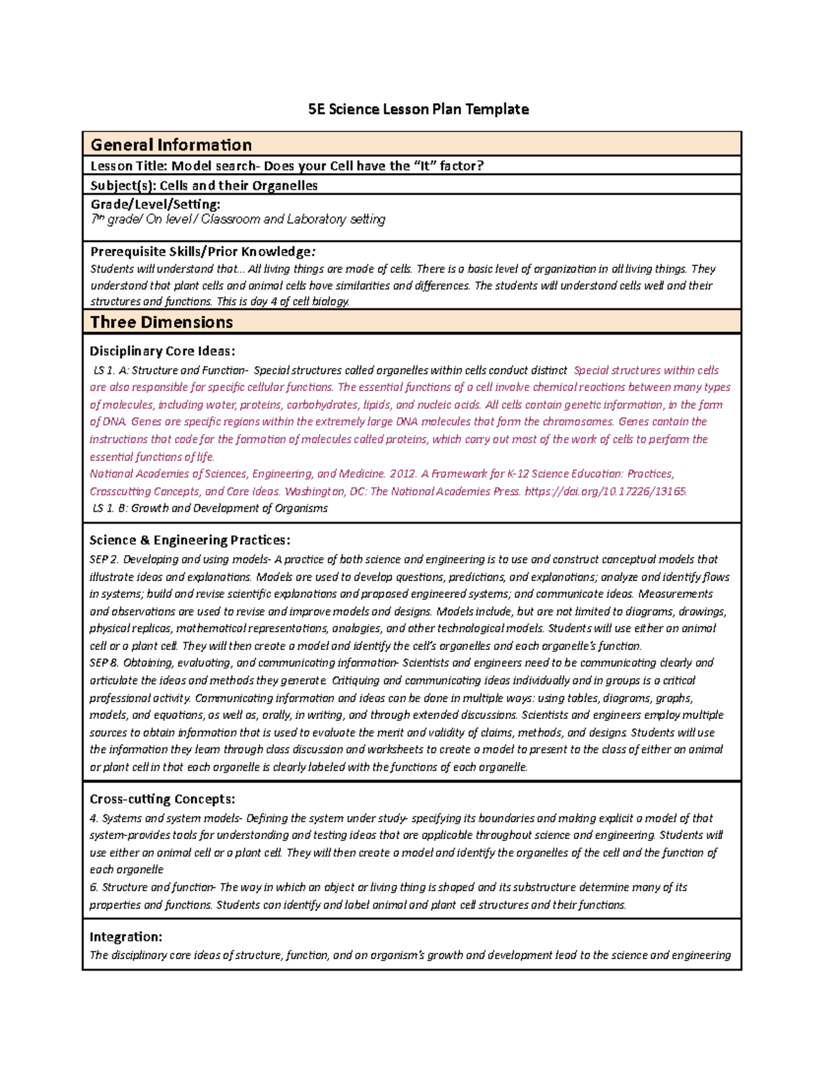 C940- task 3.take 1 - Task Number 3 first draft - 5E Science Lesson ...