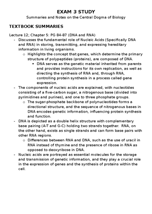 BIO 111 Lecture Notes - Biology: The Study Of Life O Humans, Plants ...