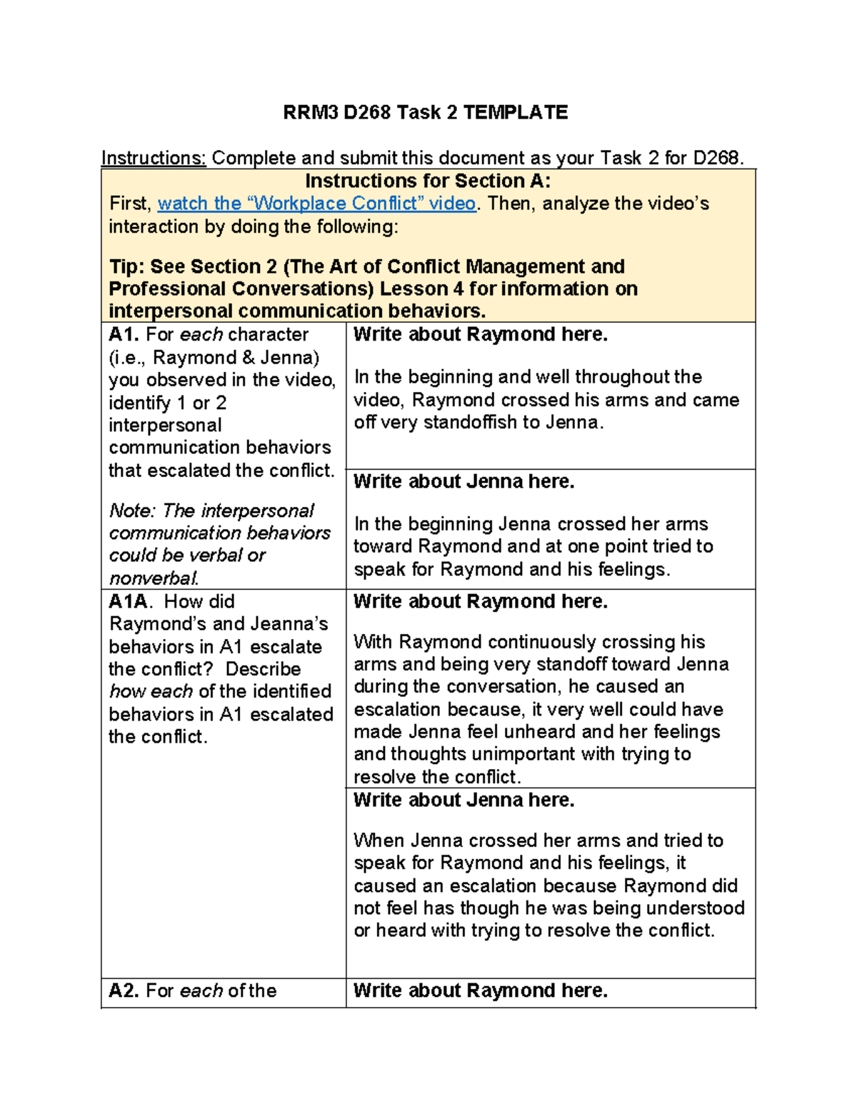 RRM3 - D268 Task 2 Template - RRM3 D268 Task 2 TEMPLATE Instructions ...