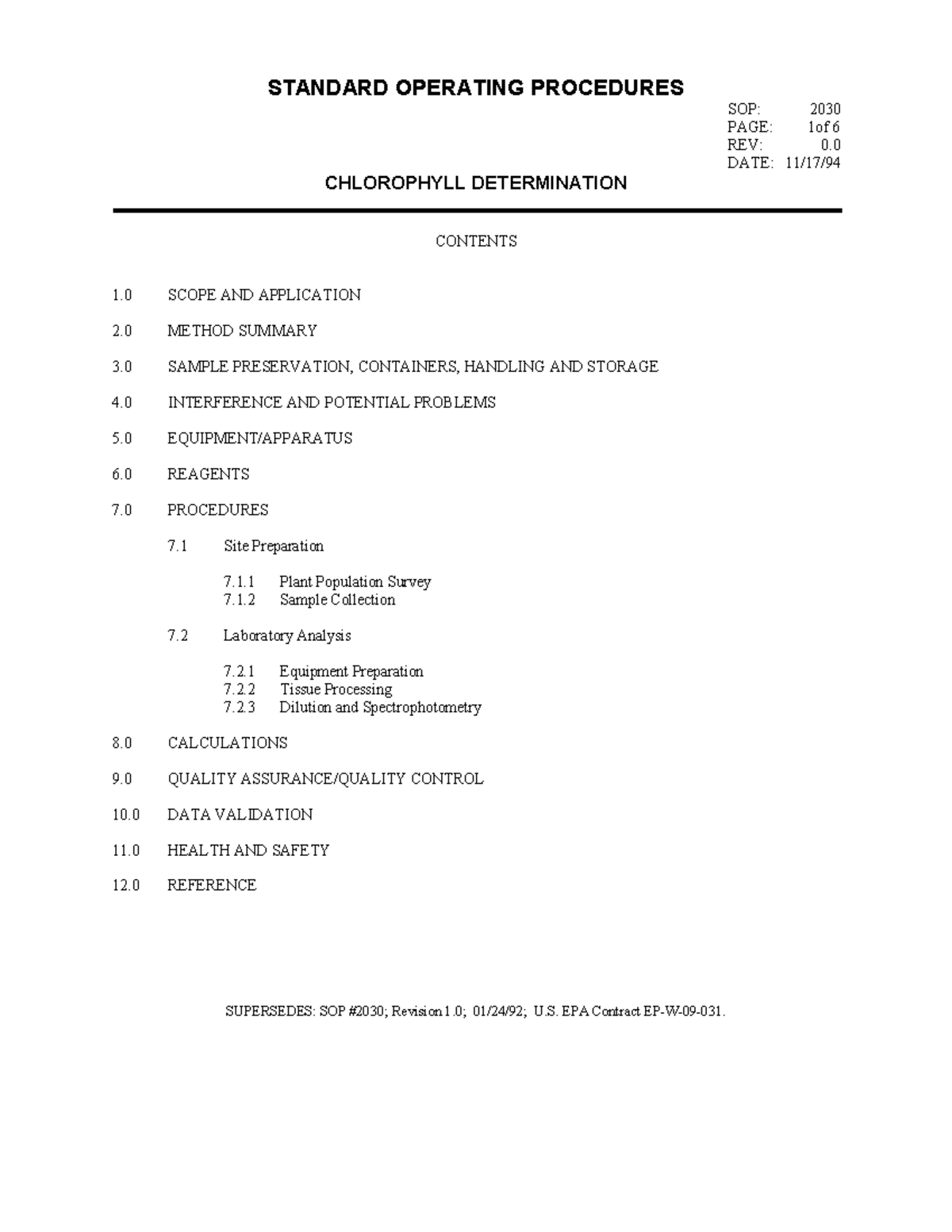 2030-R00 - Notes - SOP: 2030 PAGE: 1of 6 REV: 0. DATE: 11/17 ...