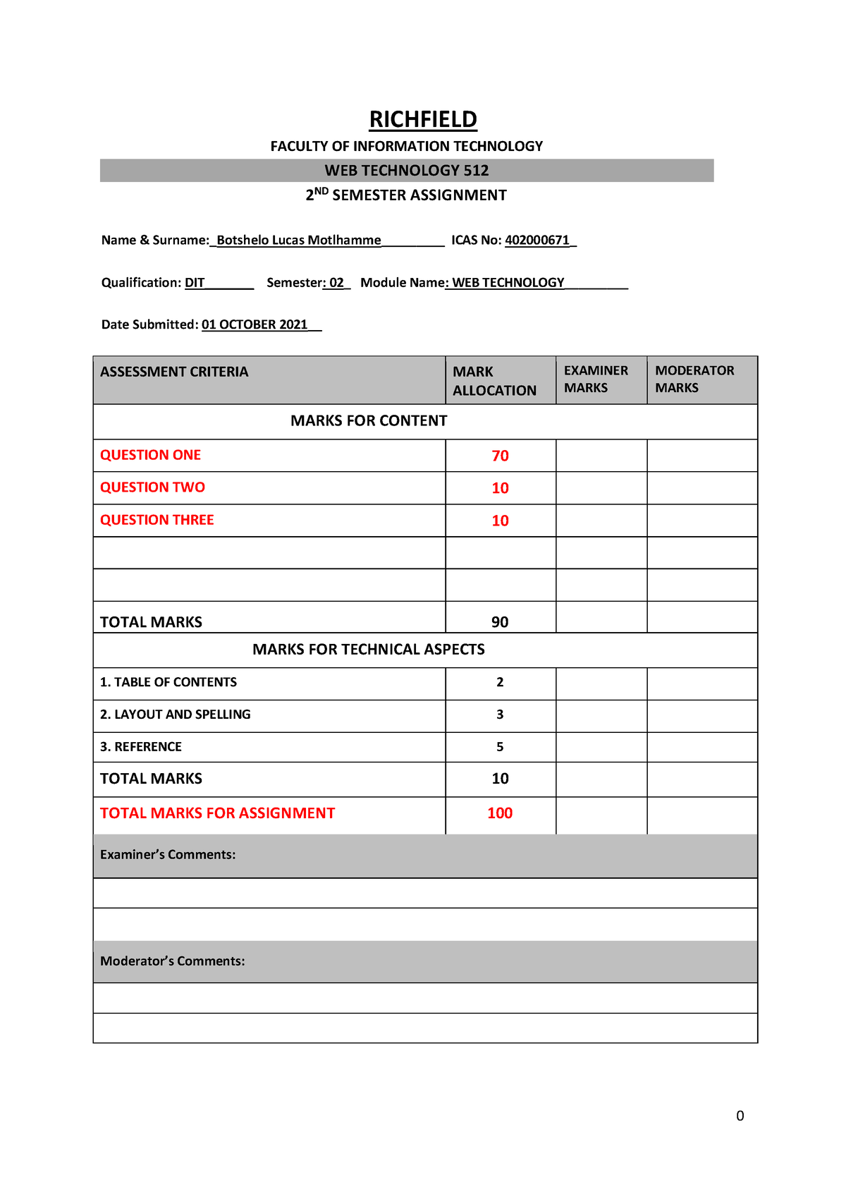 web tech 512 assignment