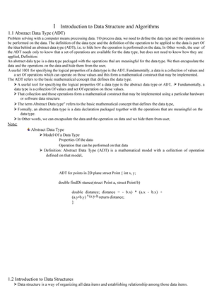 DSA Unit 1 Lecture Notes