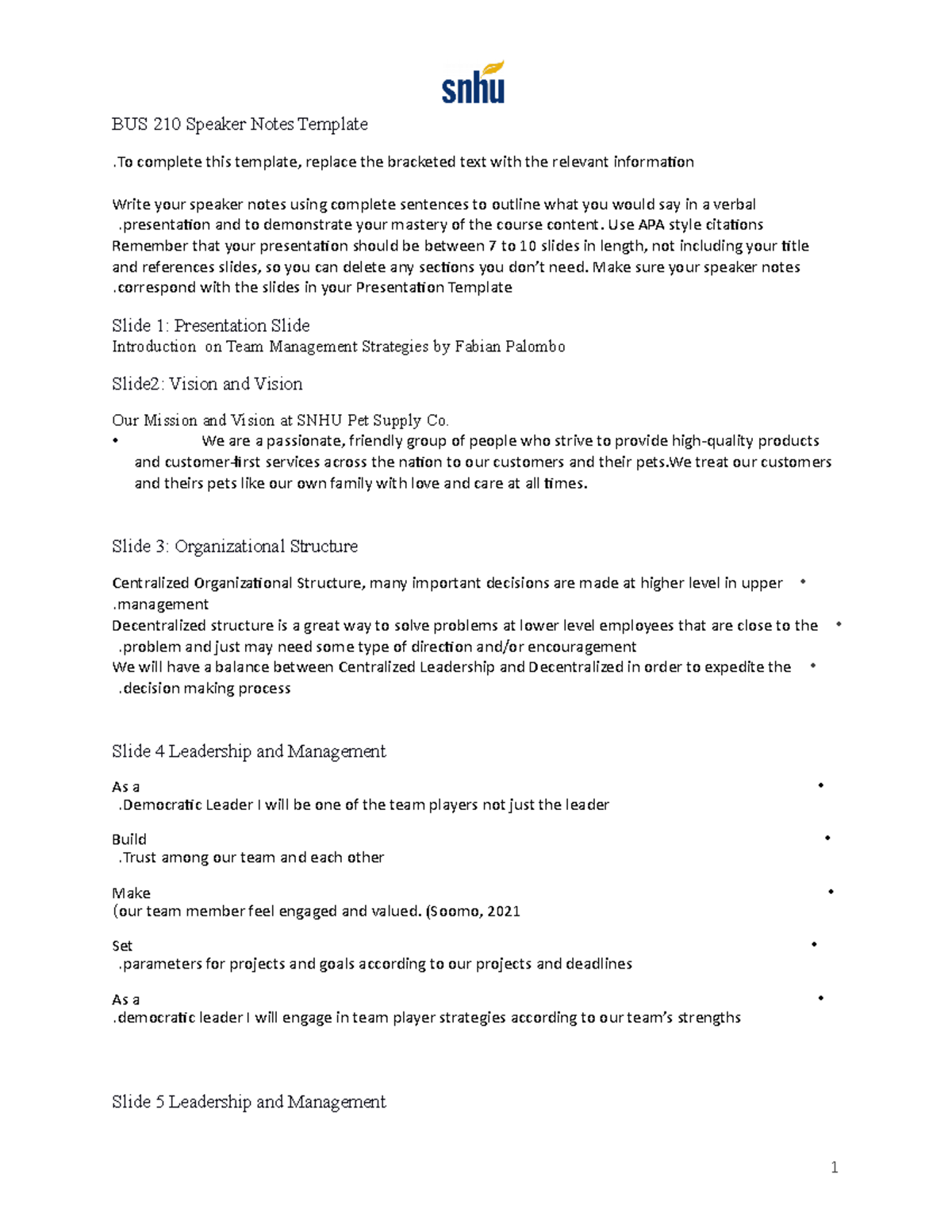 Business 210 Speaker Notes MODULE 2 - BUS 210 Speaker Notes Template ...