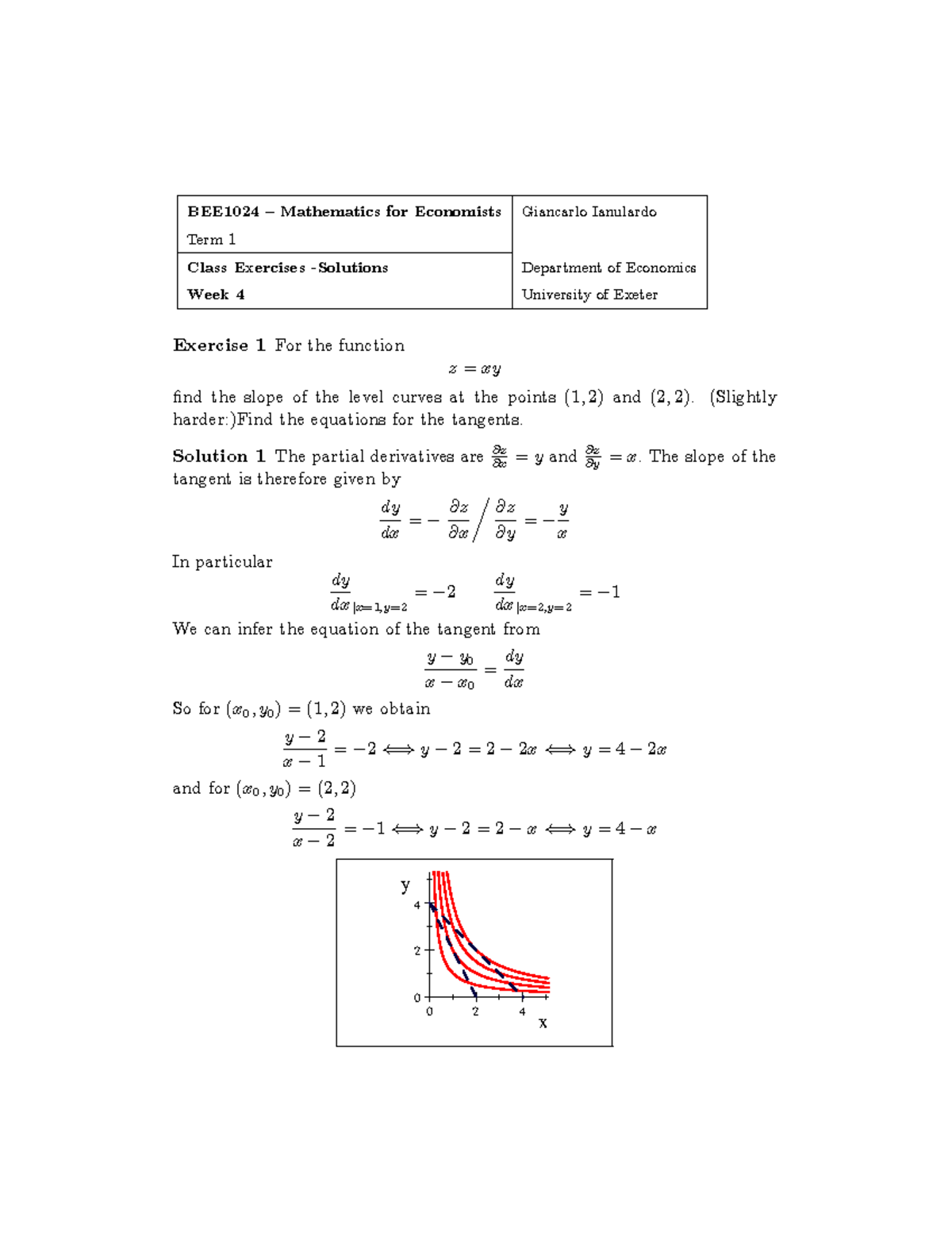 Tutorial 4 Sol - Practice Exercise Solutions - BEE1024 ñ Mathematics ...